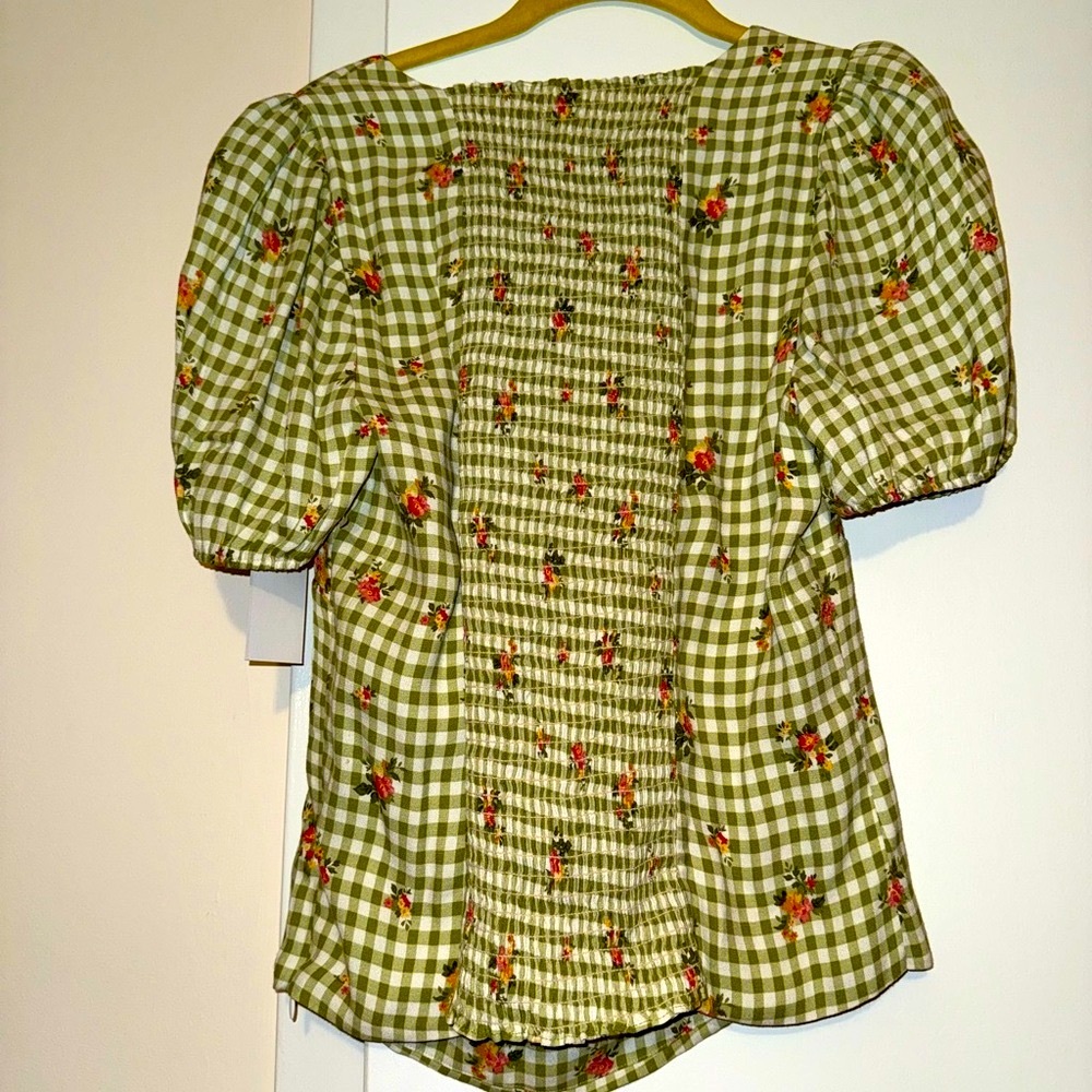 Reformation Gingham Green top - Picture 5 of 5